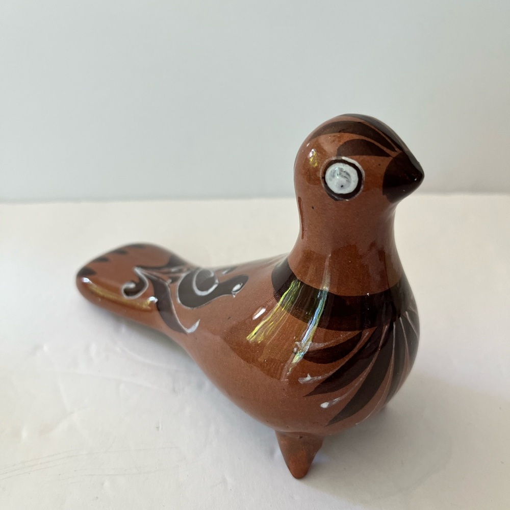 Vintage Tonala Mexican Bird Folk Art Bird Hand Painted